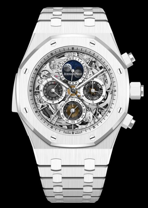 Replica AP Watch Audemars Piguet Royal Oak Grande Complication Openworked White Ceramic 26605CB.OO.1248CB.01